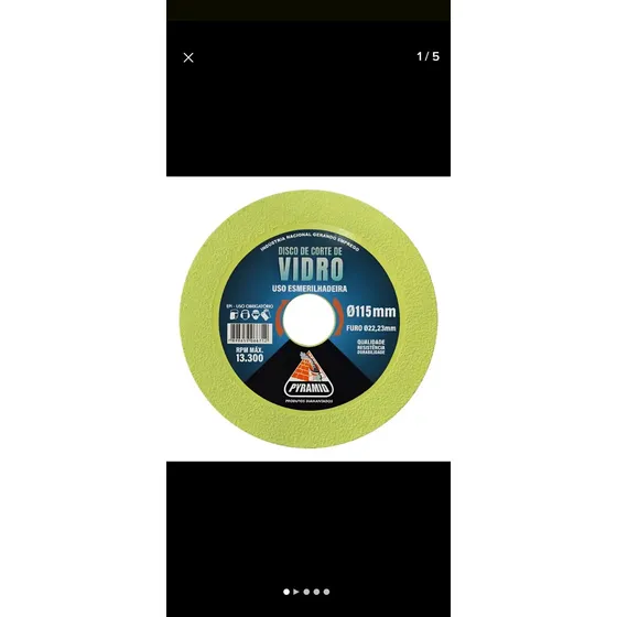 Disco Para Corte De Vidro Cerâmica 115mm Verde
